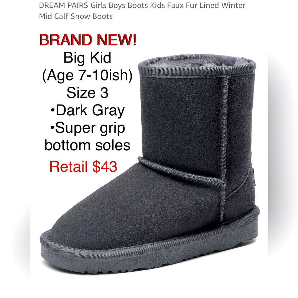 Brand New Big Kids Winter Boots